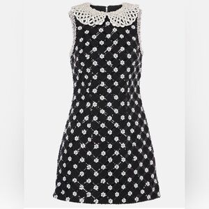 Rebecca Vallance Black and White Sequin Mini Dress